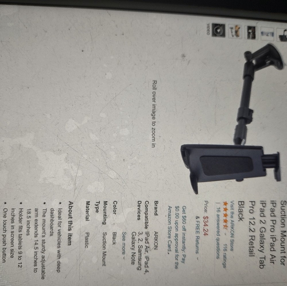Tablet car mount..new